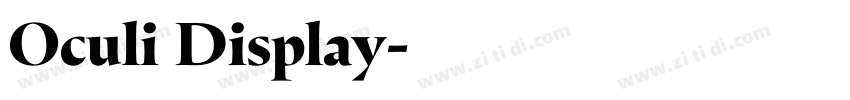 Oculi Display字体转换
